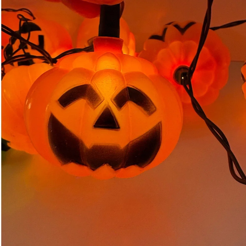 42+ Halloween String Lights Jack O Lantern‎ & Frankenstein Decoration Blow Mold